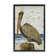 Stupell Industries Rustic Ocean Pelican Animals & Insects Painting