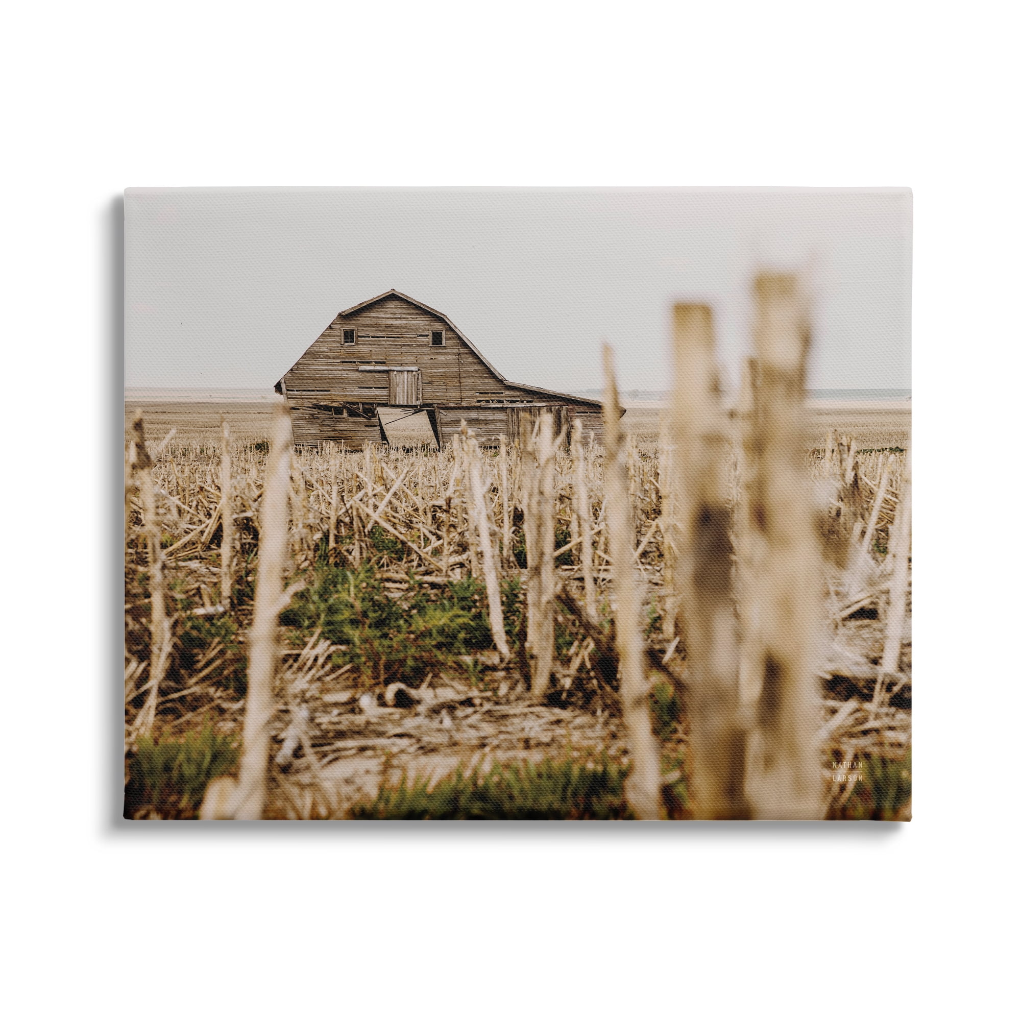 Stupell Industries Rustic Old Barn Landscape Photography Gallery Wrapped Canvas Art Print Wall Art, 48 x 36