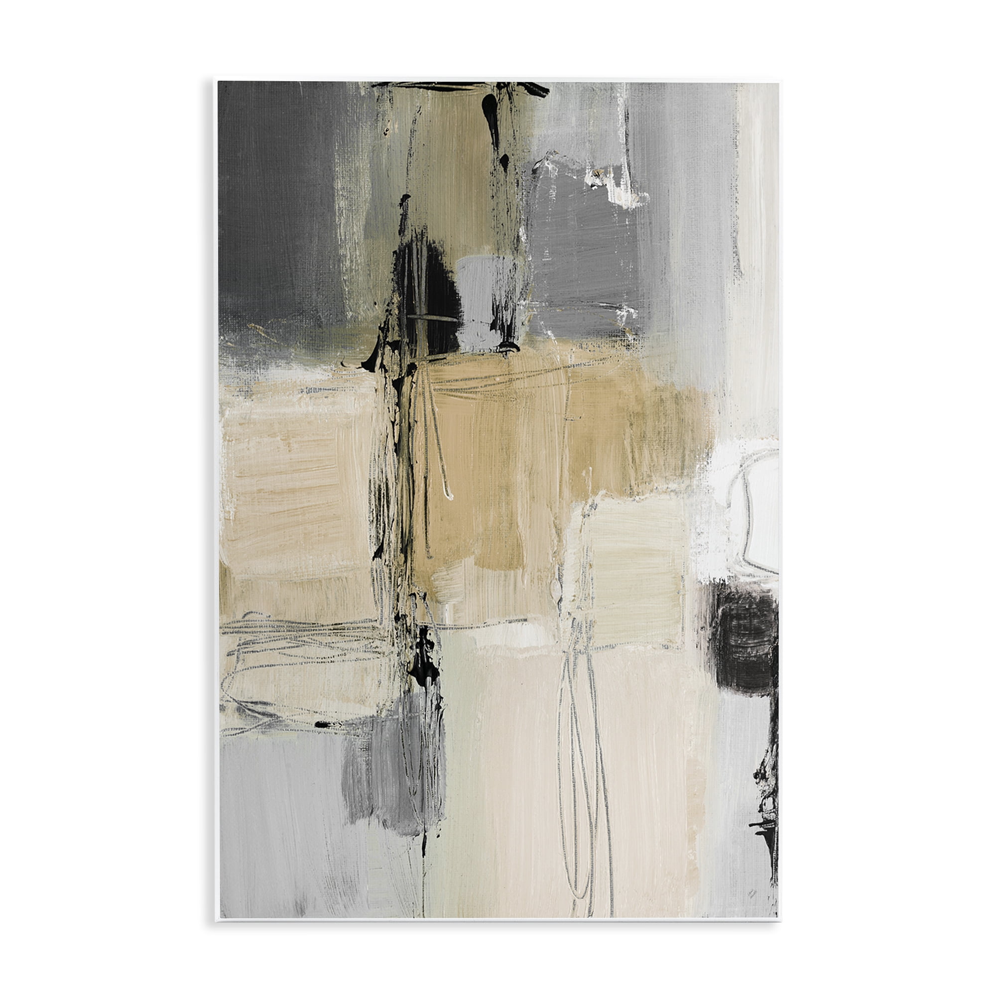 Stupell Industries Rustic Organic Abstraction Abstract Painting Unframed Art Print Wall Art, 13 x 19
