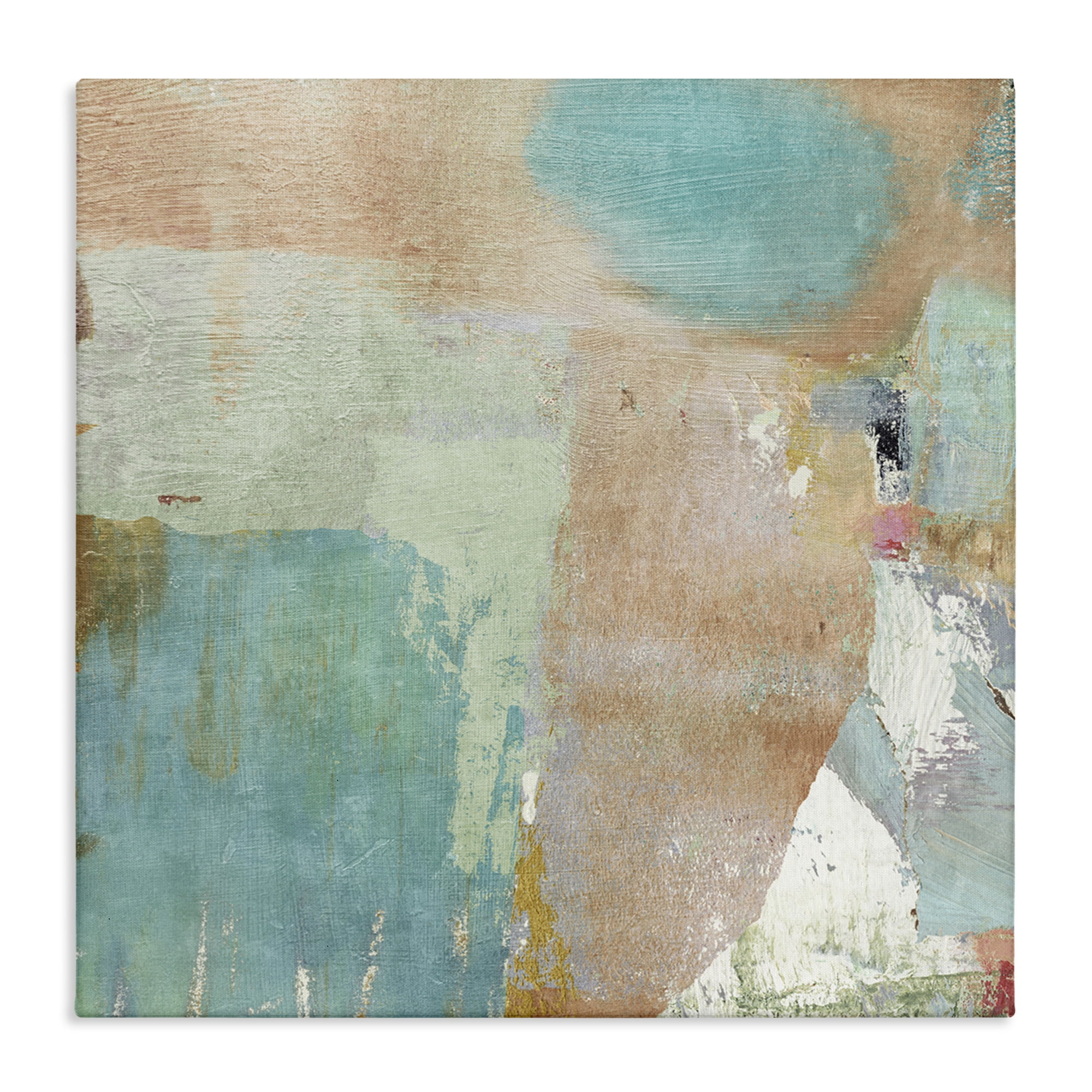 Stupell Industries Rustic Paint Strokes Abstract Painting Gallery Wrapped Canvas Art Print Wall Art, 17 x 17