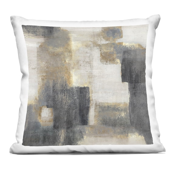 Stupell Industries Rustic Paint Strokes with Glam Undertones Decorative Printed Throw Pillow, design by Hannah Dawson
