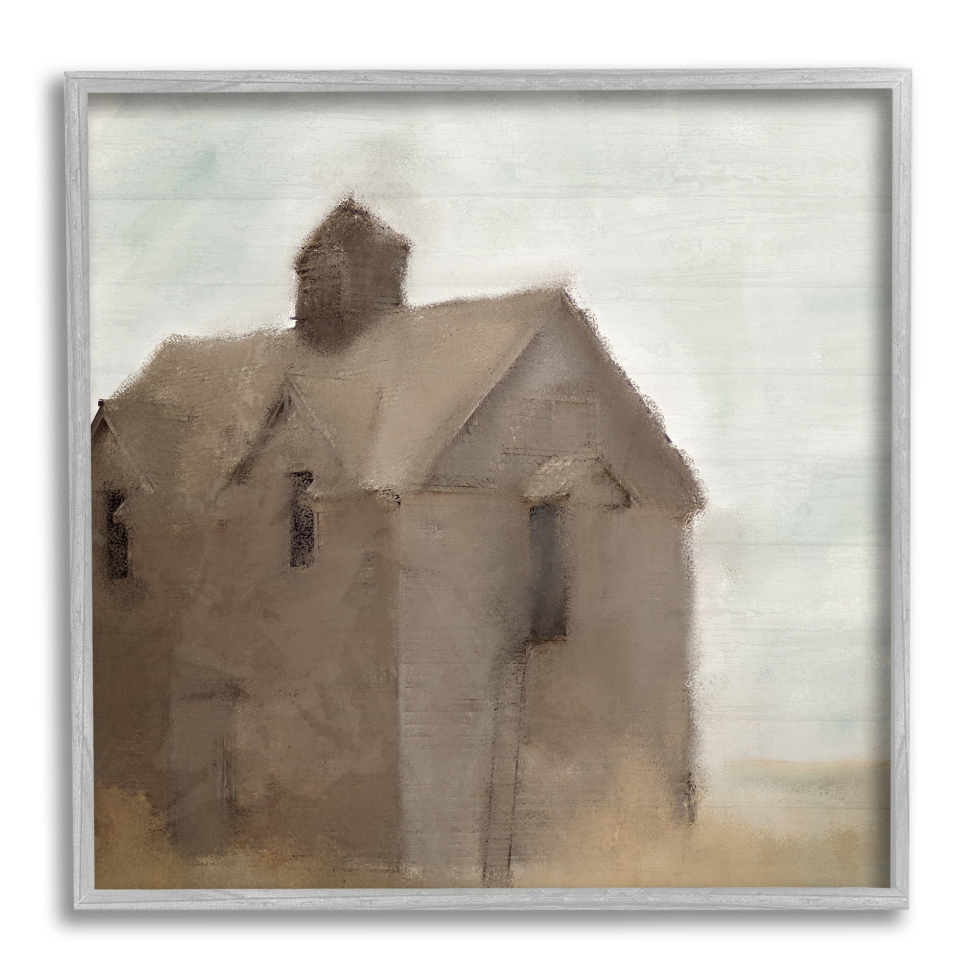 Stupell Industries Rustic Painterly Brown Barn Rural Farmland , 24 x 24, Design by Kim Allen