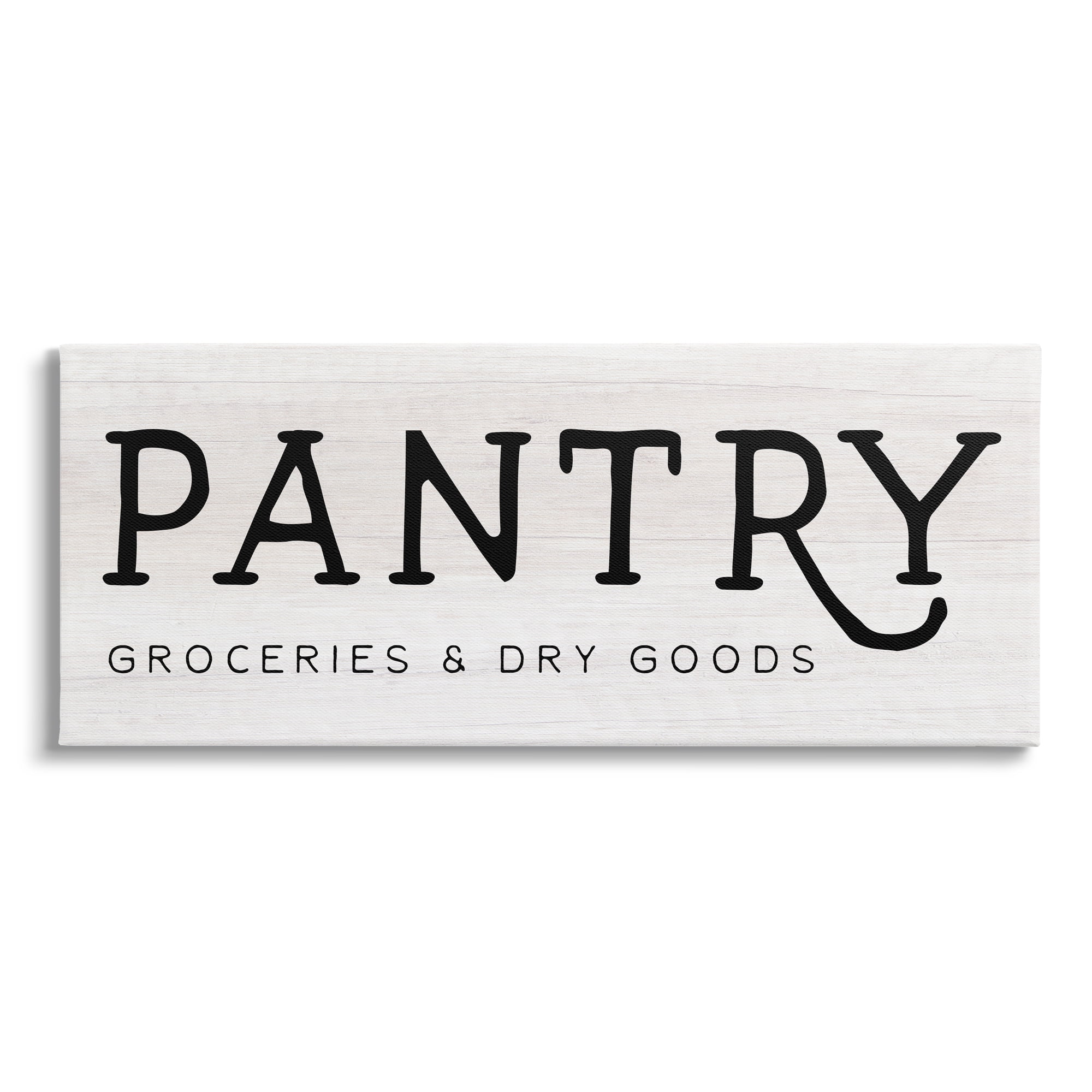 Stupell Industries Rustic Pantry Sign Text Groceries Dry Goods Canvas Wall Art, 24 x 10, Design by Daphne Polselli