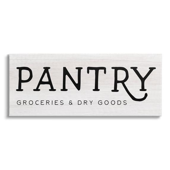 Stupell Industries Rustic Pantry Sign Text Groceries Dry Goods Canvas Wall Art, 48 x 20, Design by Daphne Polselli