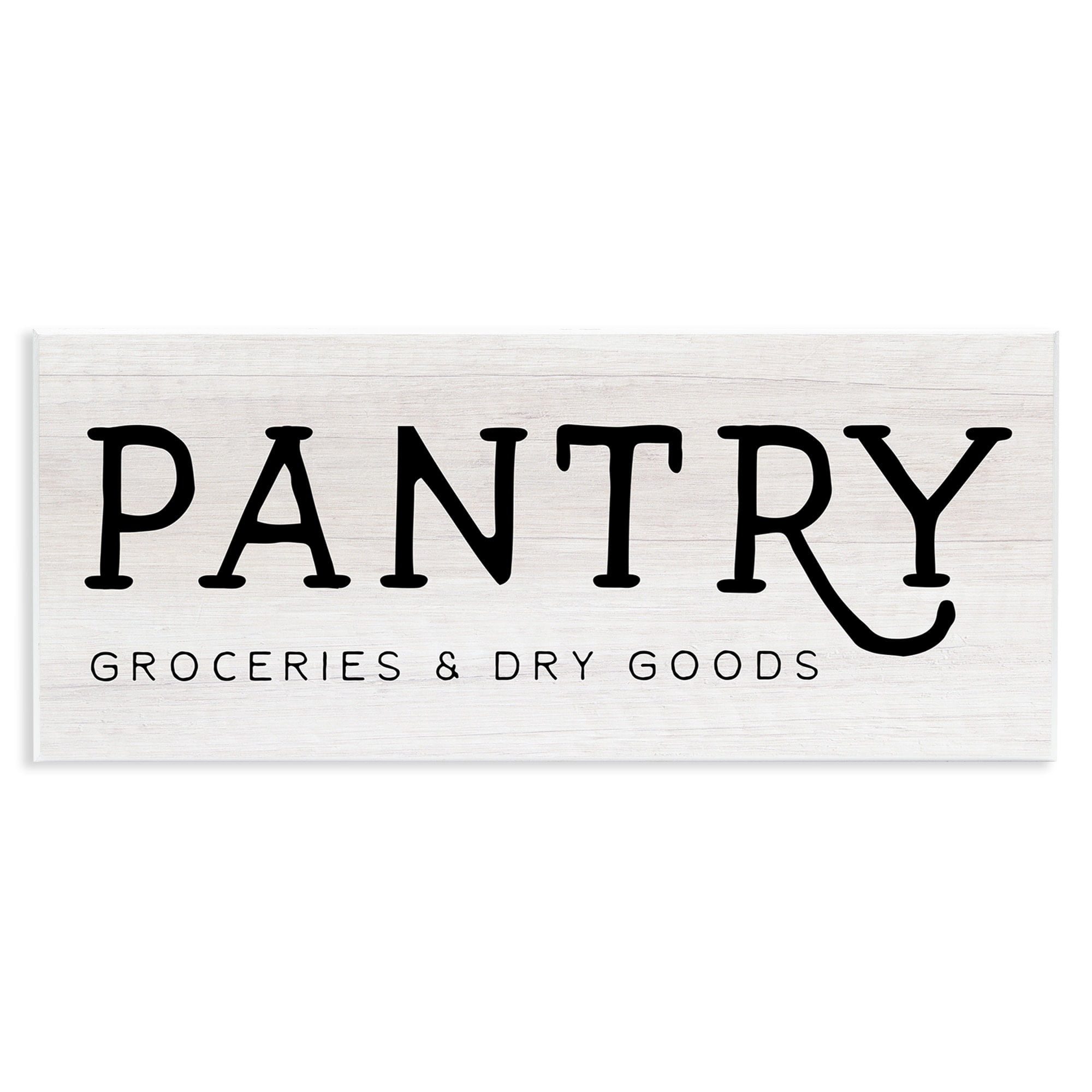 Stupell Industries Rustic Pantry Sign Text Groceries Dry Goods Wood Wall Art, 17 x 7, Design by Daphne Polselli