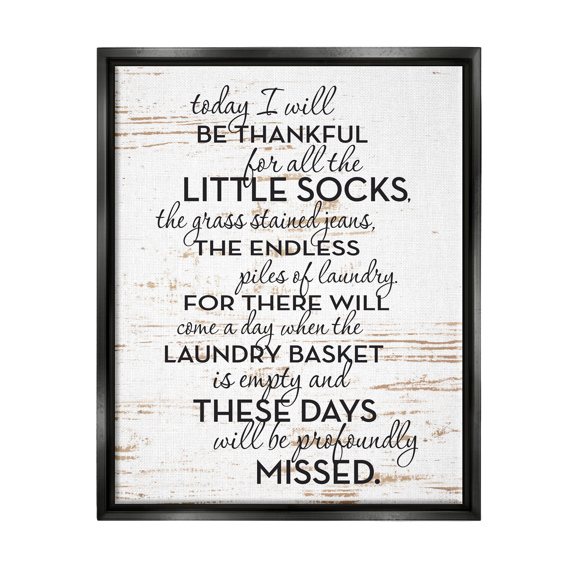 Stupell Industries Rustic Parenthood Phrase Inspirational Painting Black Floater Framed Canvas Art Print Wall Art, 25 x 31