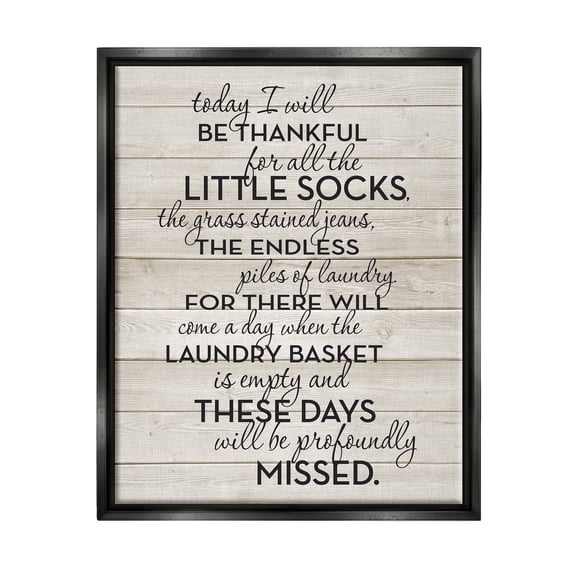 Stupell Industries Rustic Parenting Phrase Inspirational Painting Black Floater Framed Canvas Art Print Wall Art, 17 x 21