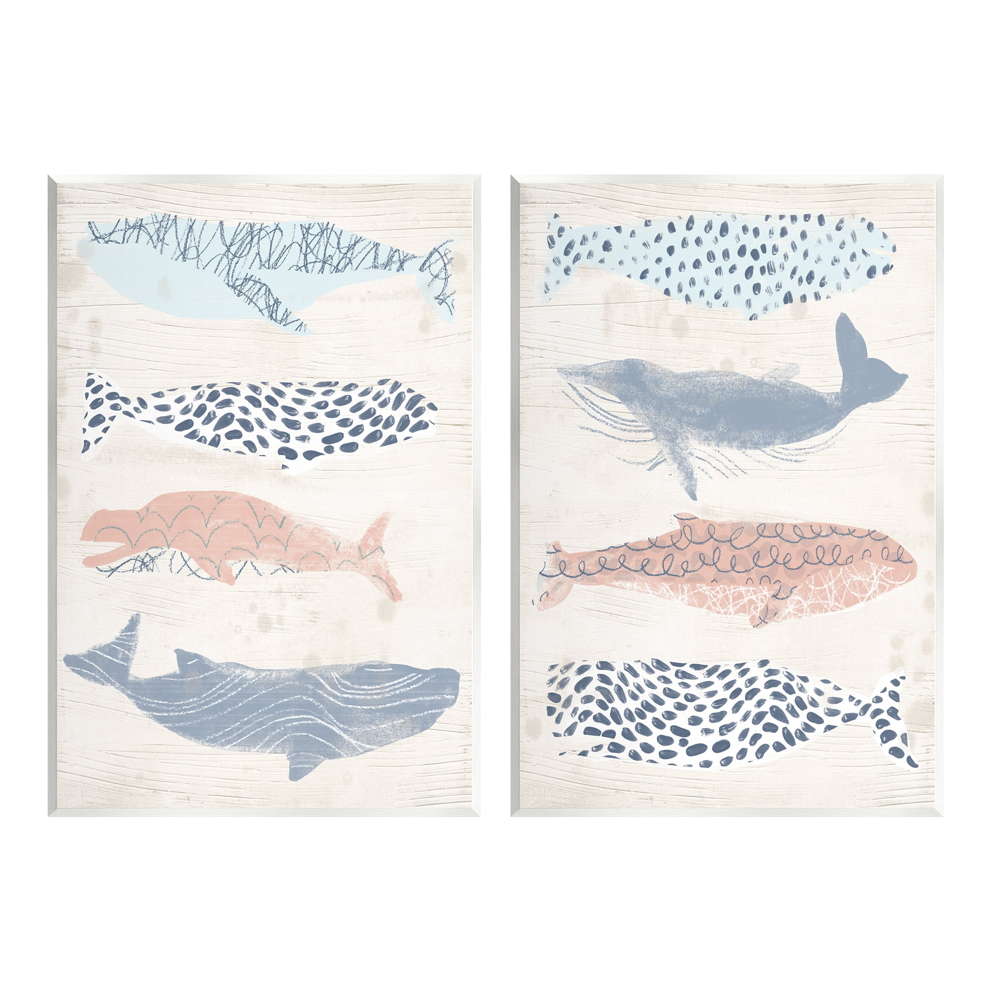 Stupell Industries Rustic Patterned Sea Life Animals & Insects Painting Unframed Art Print Wall Art, 10 x 15