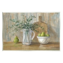 Stupell Industries Rustic Pears Still Life Food & Beverage Painting Unframed Art Print Wall Art, 15 x 10