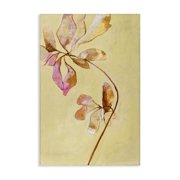 Stupell Industries Rustic Petals Impression Botanical & Floral Painting Gallery Wrapped Canvas Art Print Wall Art, 16 x 24