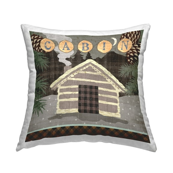 Stupell Industries Rustic Plaid Lodge Decorative Printed Throw Pillow Design by Andrea Tachiera