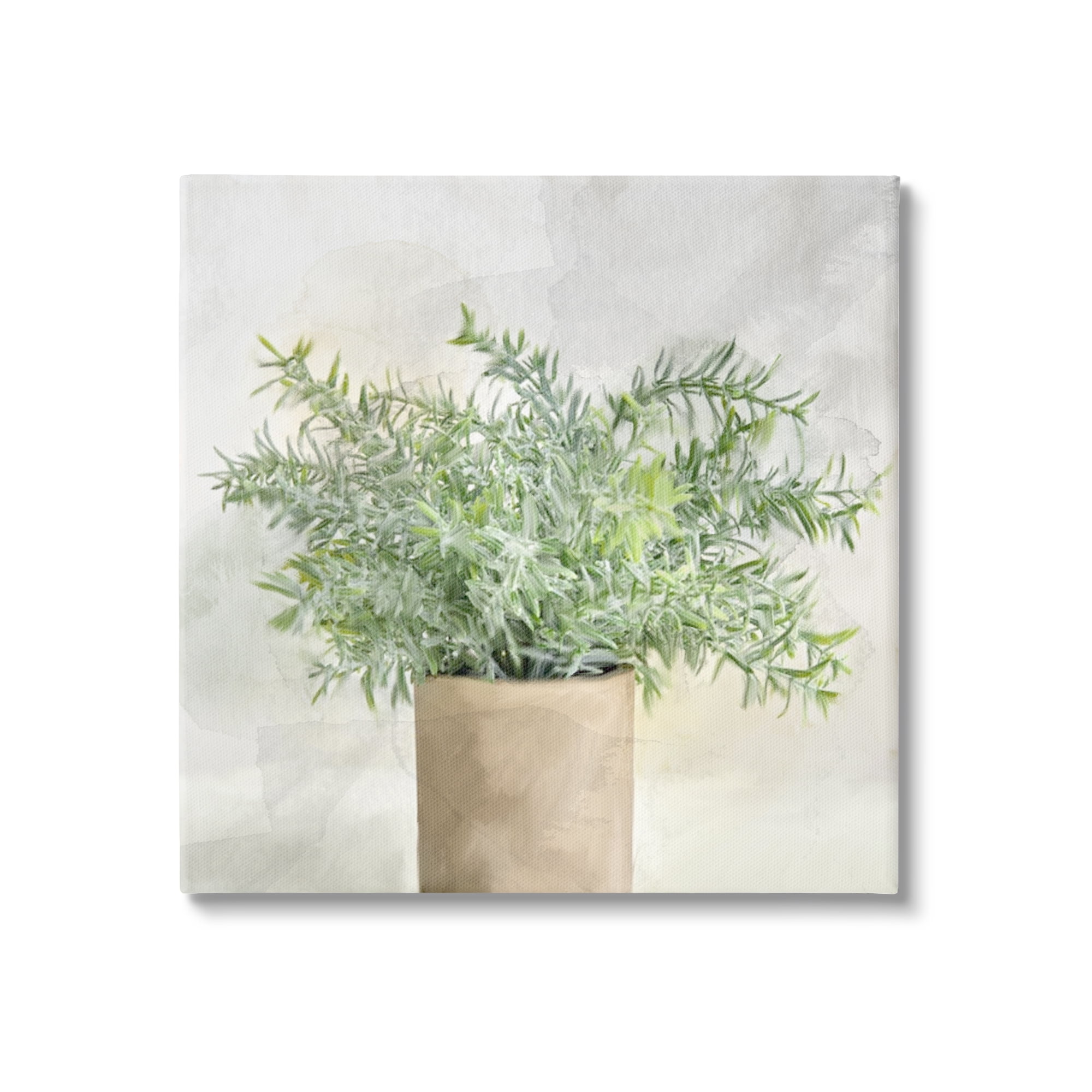 24" Rustic Potted Herb Plant Canvas Wall Art