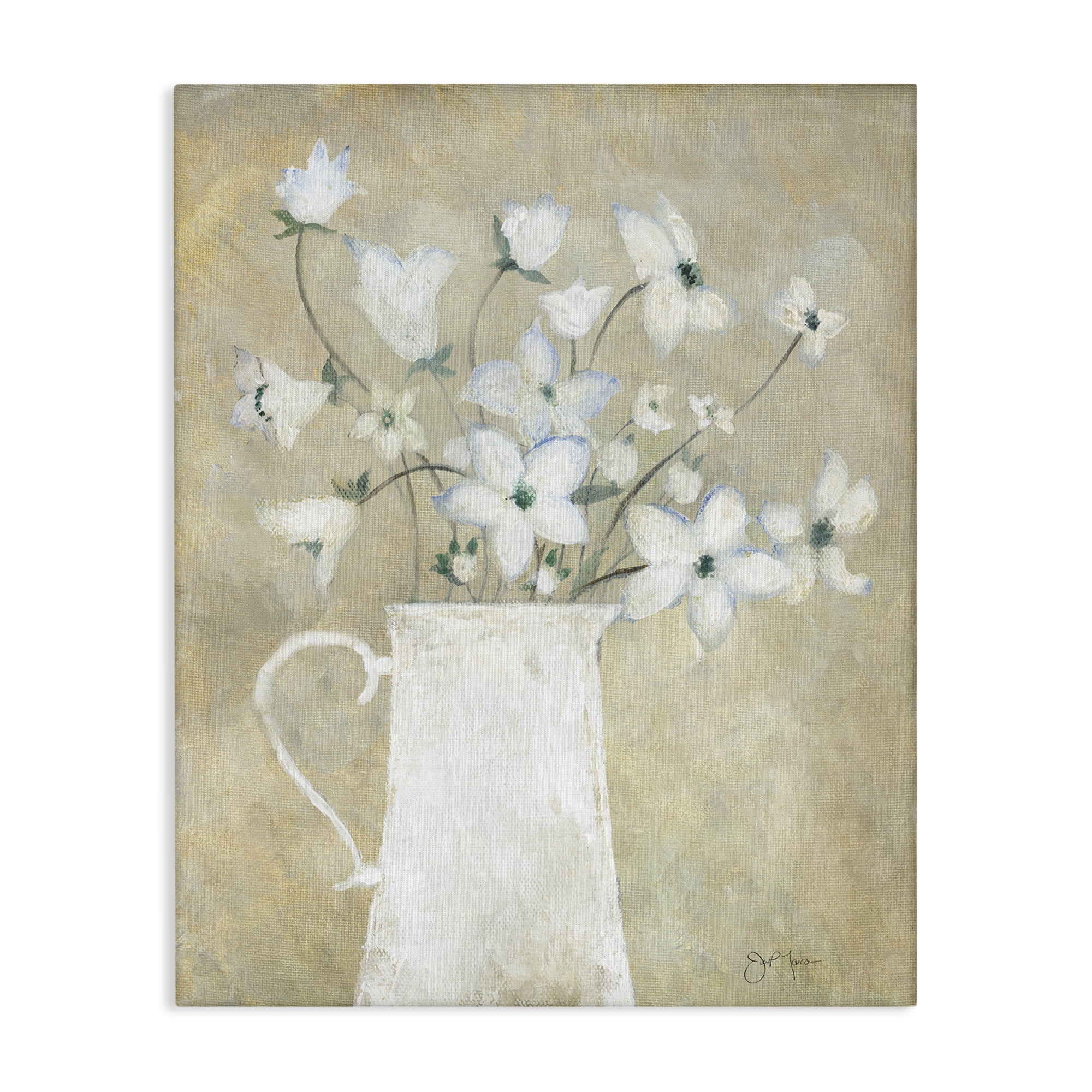 Stupell Industries Rustic Pottery Bouquet Plants & Flowers Painting Wrapped Canvas Art Print Wall Art, 30 x 40