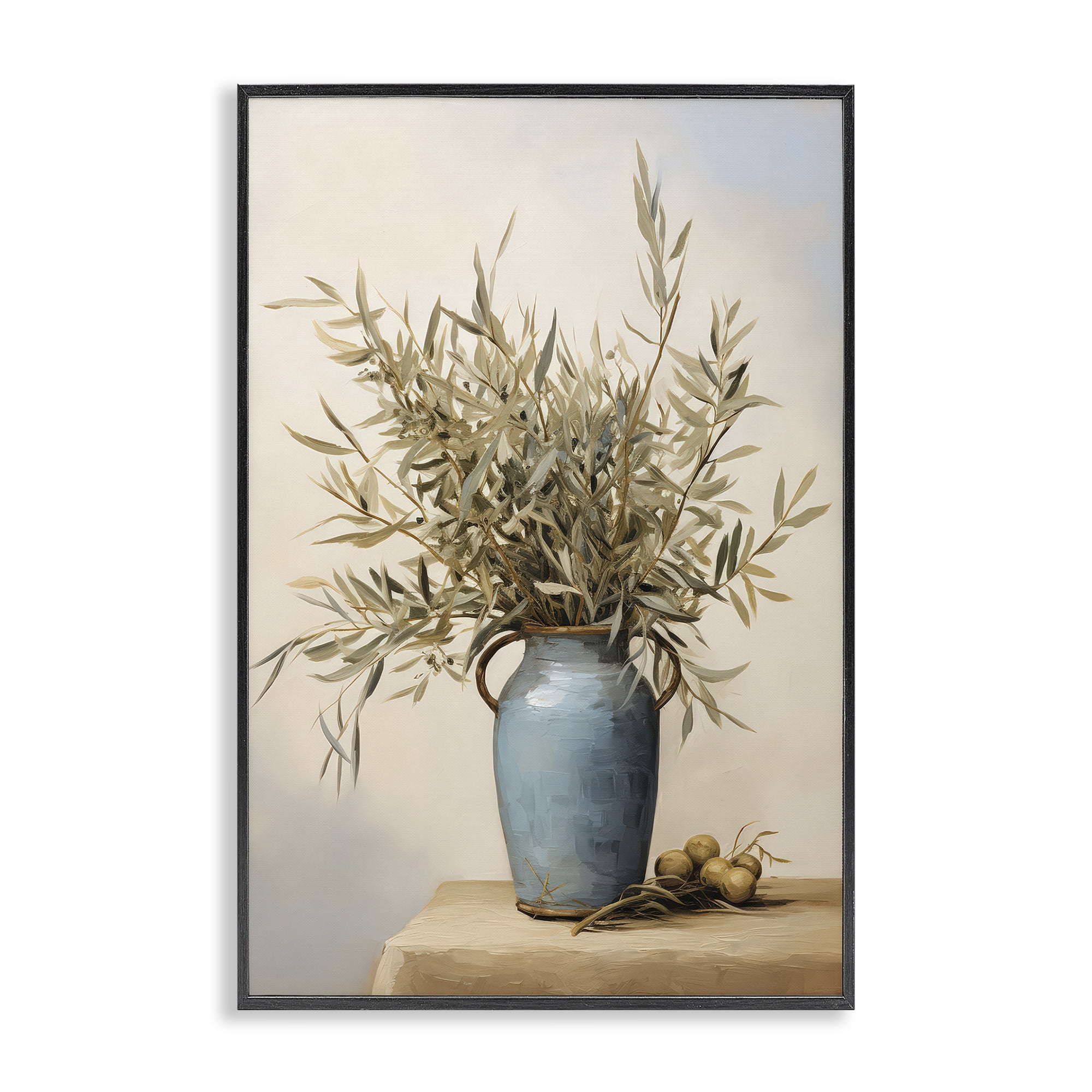 Stupell Industries Rustic Pottery Plant Plants & Flowers Painting Black Framed Art Print Wall Art, 16 x 24