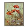thumbnail image 1 of Stupell Industries Rustic Red Poppies Botanical & Floral Painting Brown Floater Framed Canvas Art Print Wall Art, 25 x 31, 1 of 9