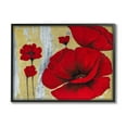 thumbnail image 1 of Stupell Industries Rustic Red Poppy Florals Distressed Grey Gold Design by Vahan Alaverdyan, 1 of 7