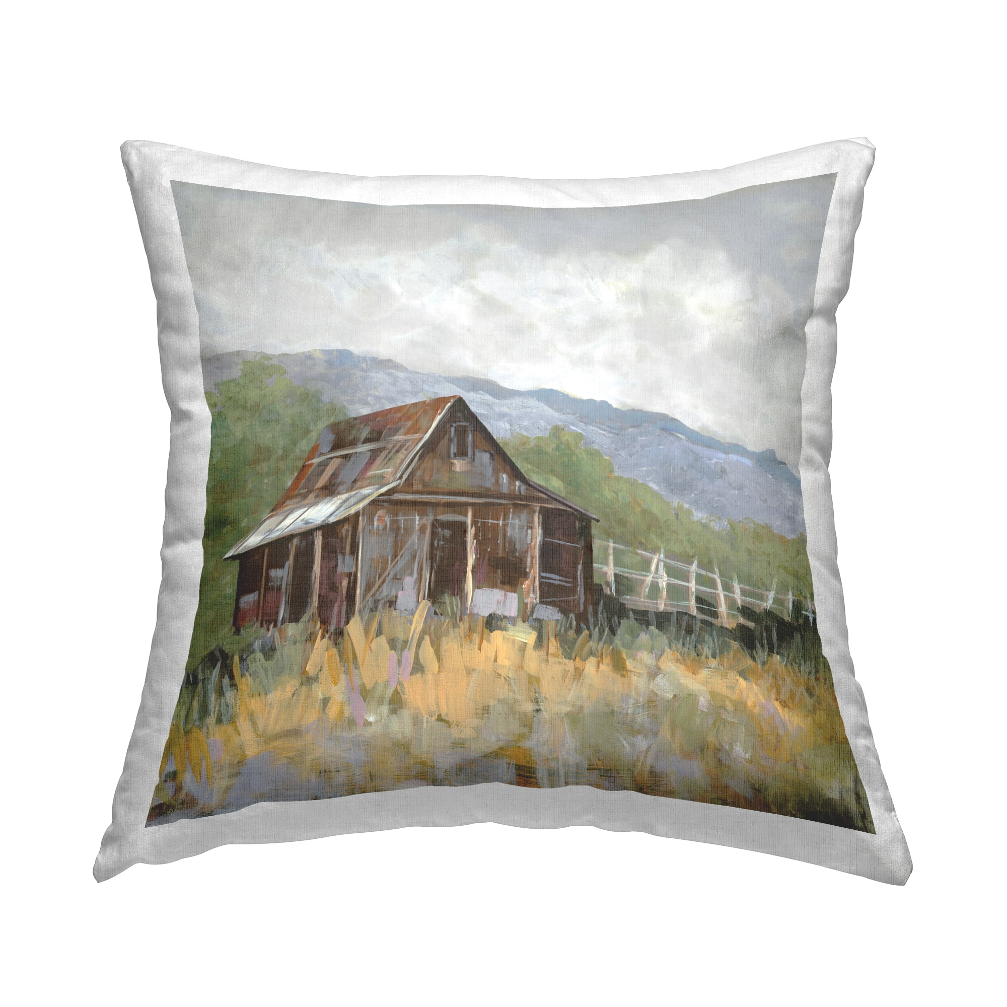 Stupell Industries Rustic Rural Lodge Decorative Printed Throw Pillow Design by Jacob Q.