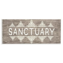 Stupell Industries Rustic Sanctuary Text with Paisley Country Pattern Wall Plaque by Daphne Polselli