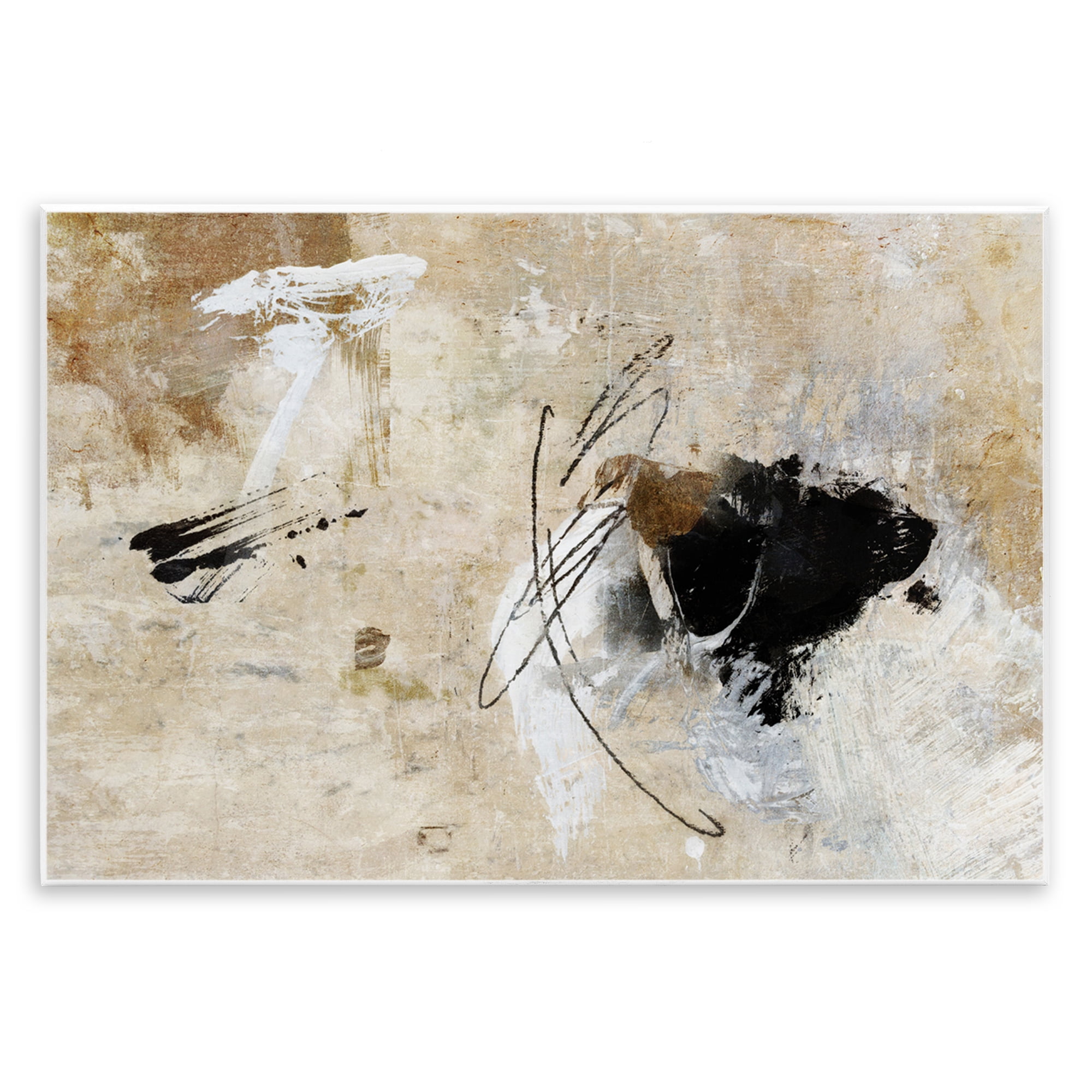 Stupell Industries Rustic Scribble Abstraction Abstract Painting Unframed Art Print Wall Art, 19 x 13