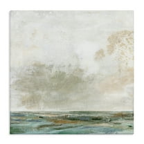 Stupell Industries Rustic Seascape Neutrals Abstract Painting Wrapped Canvas Art Print Wall Art, 17 x 17