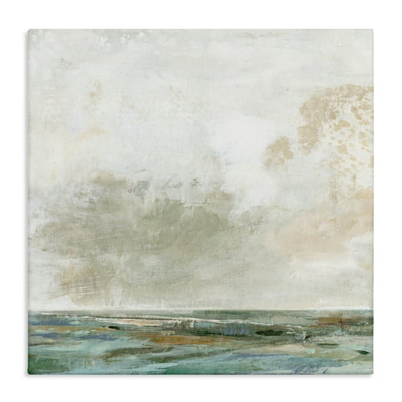 Stupell Industries Rustic Seascape Neutrals Abstract Painting Wrapped Canvas Art Print Wall Art, 17 x 17