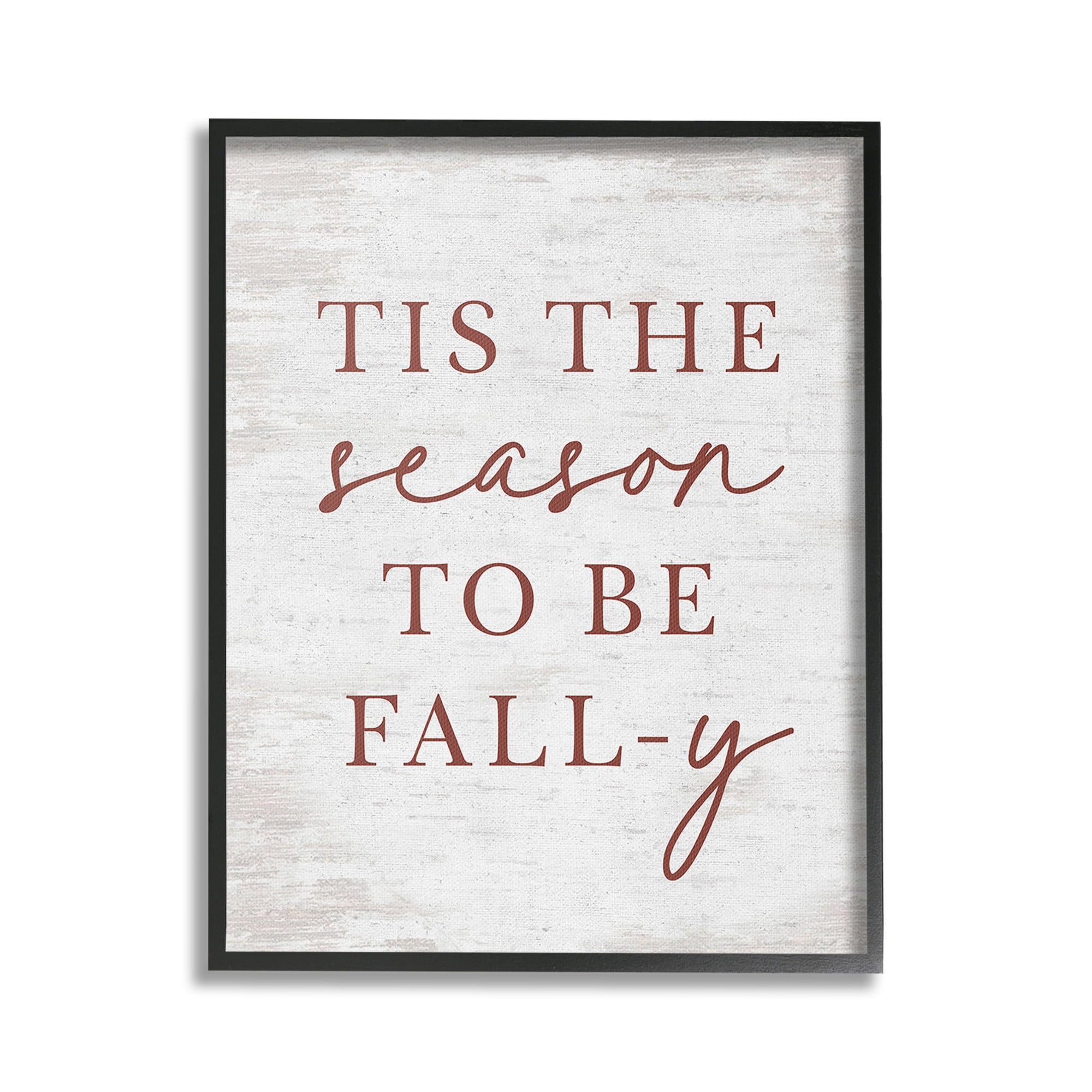 Stupell Industries Rustic Seasonal Fall Holiday Painting Black Framed Art Print Wall Art, 24 x 30