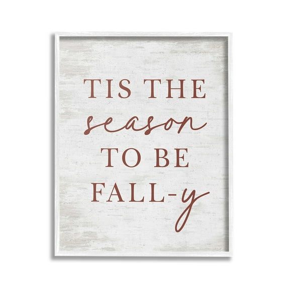 Stupell Industries Rustic Seasonal Fall Holiday Painting White Framed Art Print Wall Art, 16 x 20