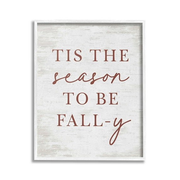 Stupell Industries Rustic Seasonal Fall Holiday Painting White Framed Art Print Wall Art, 24 x 30