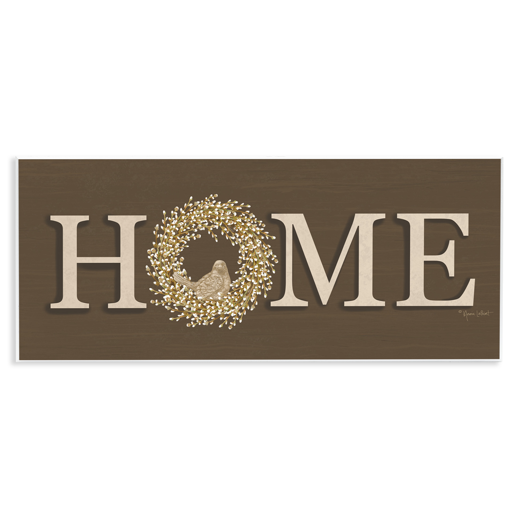 Stupell Industries Rustic Seasonal Home Typography Painting Unframed Art Print Wall Art, 17 x 7