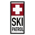 thumbnail image 1 of Stupell Industries Rustic Ski Patrol Winter Mountain Sport Distressed Pattern, 13 x 30, Design by Valerie Wieners, 1 of 5