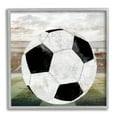 thumbnail image 1 of Stupell Industries Rustic Soccer Ball Field Abstract Painting Gray Framed Art Print Wall Art, 17 x 17, 1 of 9