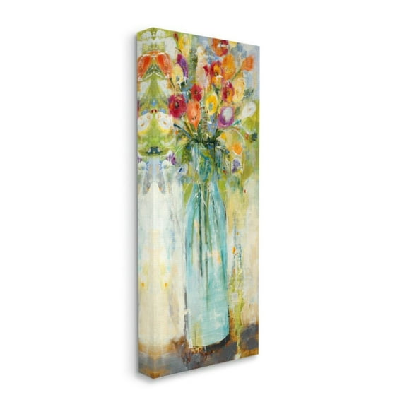 Stupell Industries Rustic Spring Bouquet Abstract Organic Shapes Design by Third and Wall, 17" x 40"