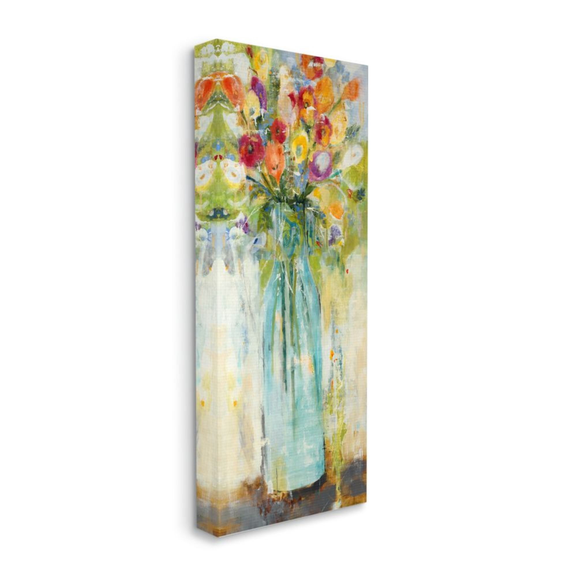 Stupell Industries Rustic Spring Bouquet Abstract Organic Shapes Design by Third and Wall, 20" x 48"