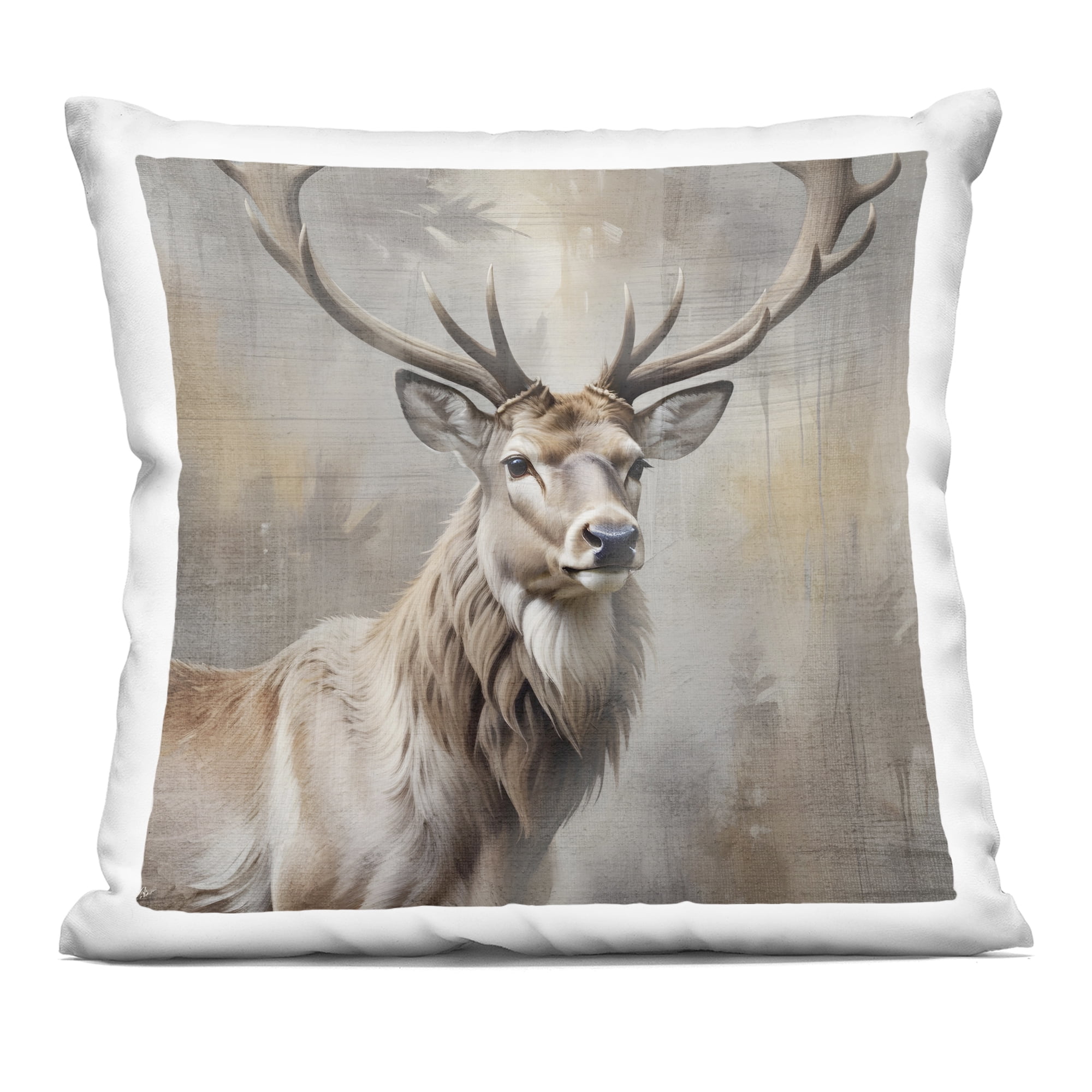 Stupell Industries Rustic Stag with Majestic Glance Decorative Printed Throw Pillow, design by Susan Arnot, 18 x 7 x 18