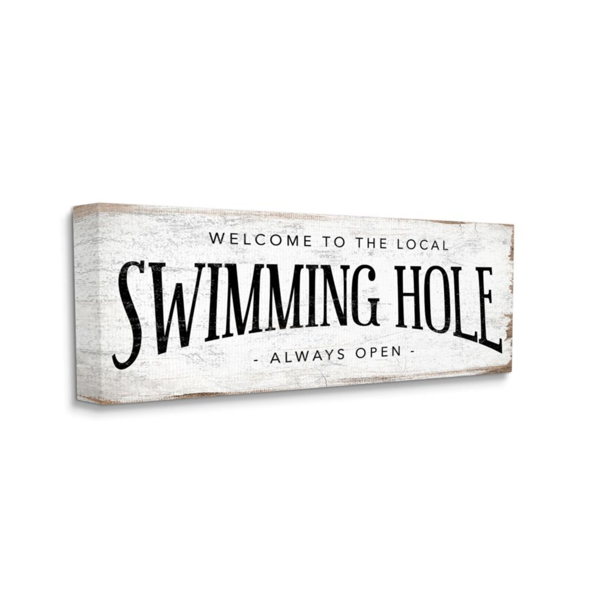 Stupell Industries Rustic Summer Local Swimming Hole Sign Design by Daphne Polselli, 20" x 48"