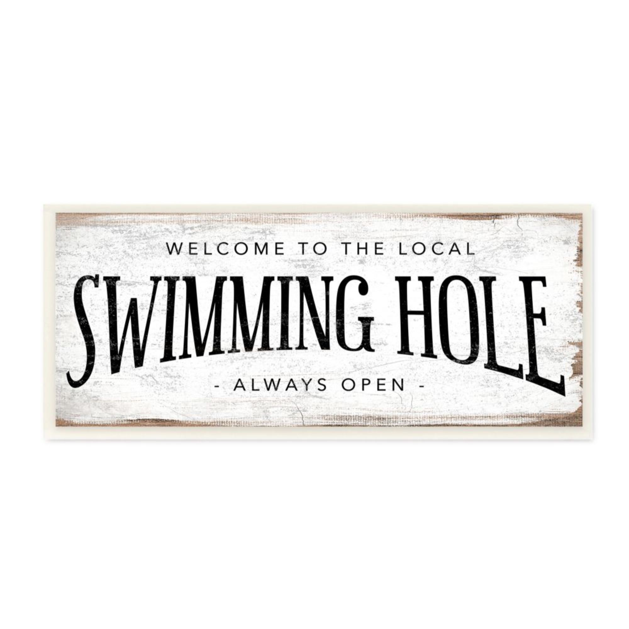 Stupell Industries Rustic Summer Local Swimming Hole Sign Design by Daphne Polselli