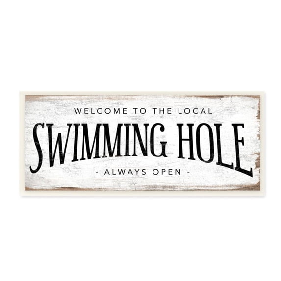 Stupell Industries Rustic Summer Local Swimming Hole Sign Design by Daphne Polselli