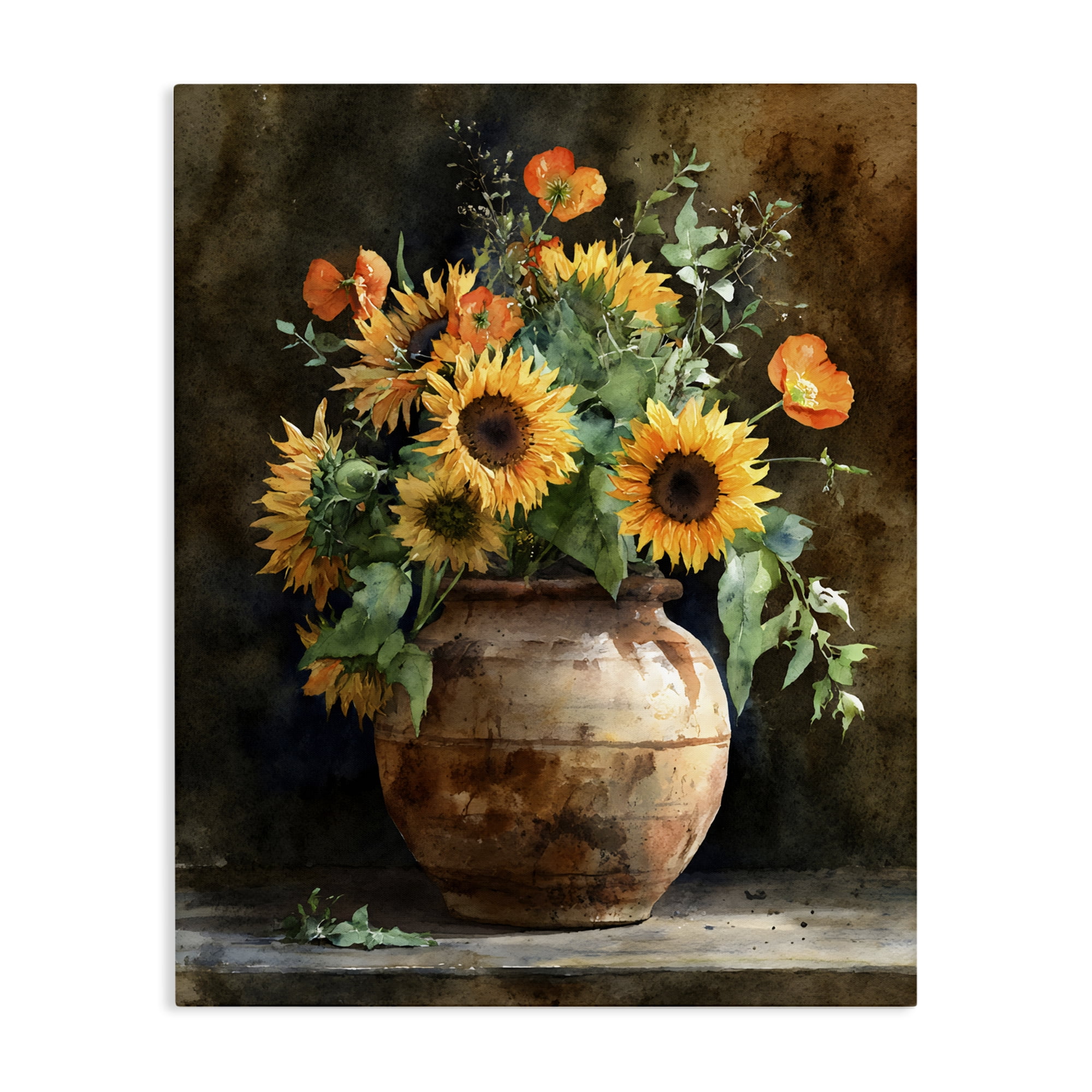 Stupell Industries Rustic Sunflower Display Canvas Wall Art, design by Franklyn Gregory