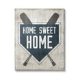 thumbnail image 1 of Stupell Industries Rustic Sweet Home Baseball Bats & Base Plate Graphic Art Gallery Wrapped Canvas Print Wall Art, Design by Natalie Carpentieri, 1 of 7
