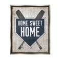 thumbnail image 1 of Stupell Industries Rustic Sweet Home Baseball Bats & Base Plate Graphic Art Luster Gray Floating Framed Canvas Print Wall Art, Design by Natalie Carpentieri, 1 of 9