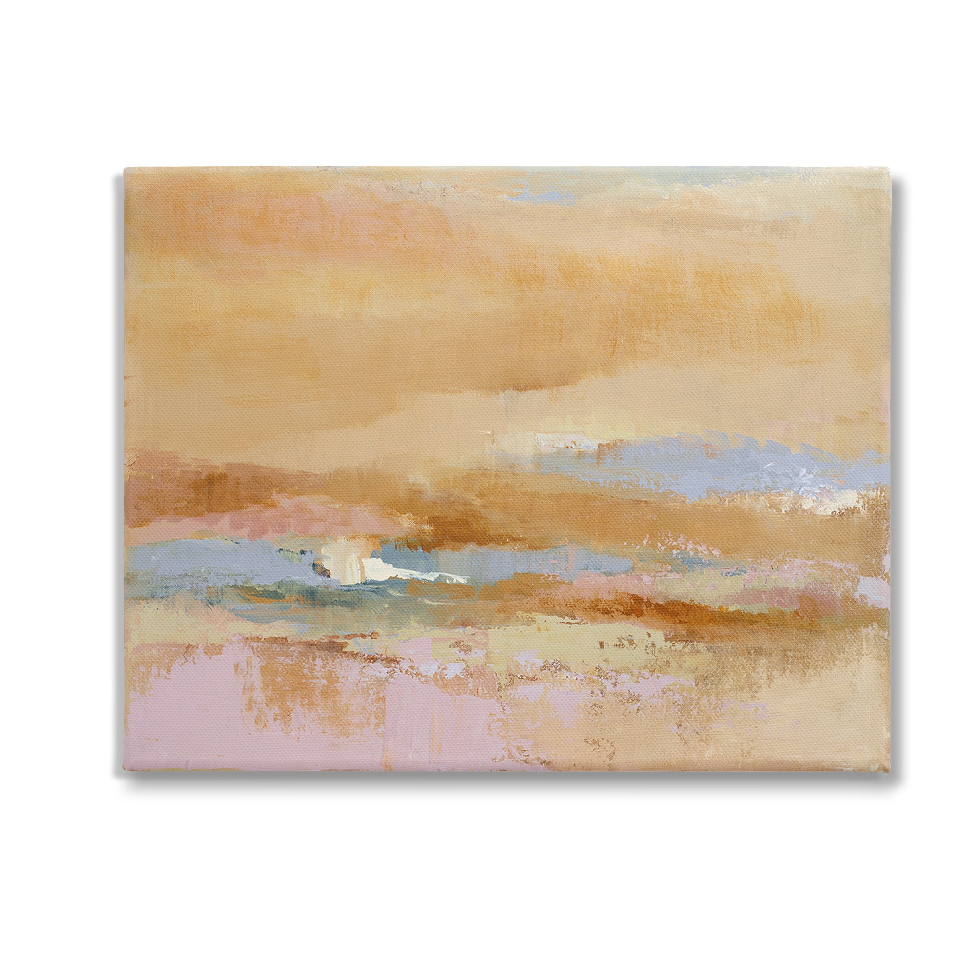 Stupell Industries Rustic Tan Abstraction Abstract Painting Gallery Wrapped Canvas Art Print Wall Art, 20 x 16