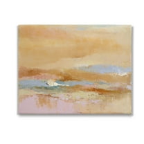 Stupell Industries Rustic Tan Abstraction Abstract Painting Gallery Wrapped Canvas Art Print Wall Art, 20 x 16