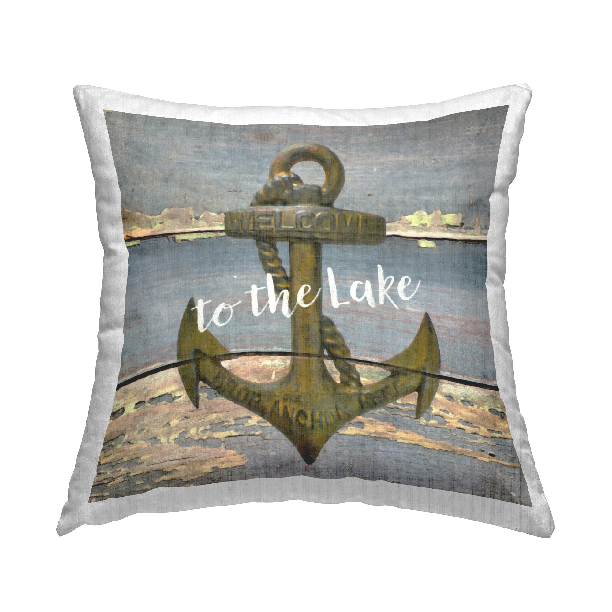 Stupell Industries Rustic To The Lake Decorative Printed Throw Pillow Design by GraffiTee Studios