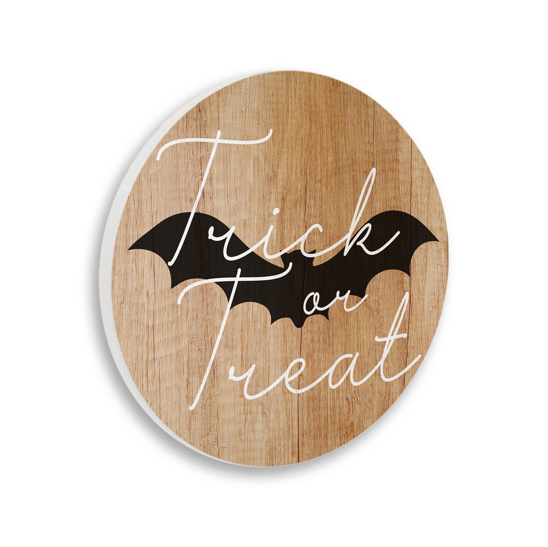 Stupell Industries Rustic Trick Or Treat Phrase Graphic Art Unframed Art Print Wall Art, Design by Lil' Rue