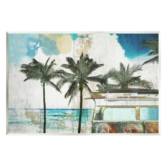 Stupell Industries Rustic Vacation Palm Trees Graphic Art Unframed Art Print Wall Art, Design by Sophie 6