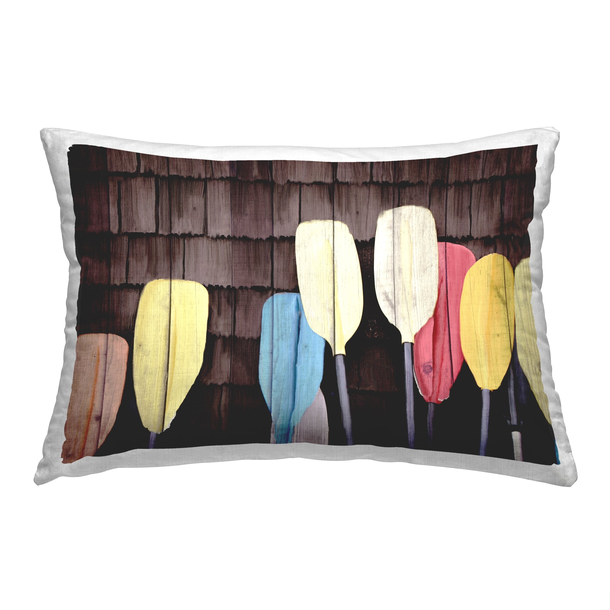 Stupell Industries Rustic Varied Oars Decorative Printed Throw Pillow, 14 x 20