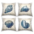 thumbnail image 1 of Stupell Industries Rustic Varied Seashells 4 Piece Decorative Printed Throw Pillow Set, 18 x 18, 1 of 8