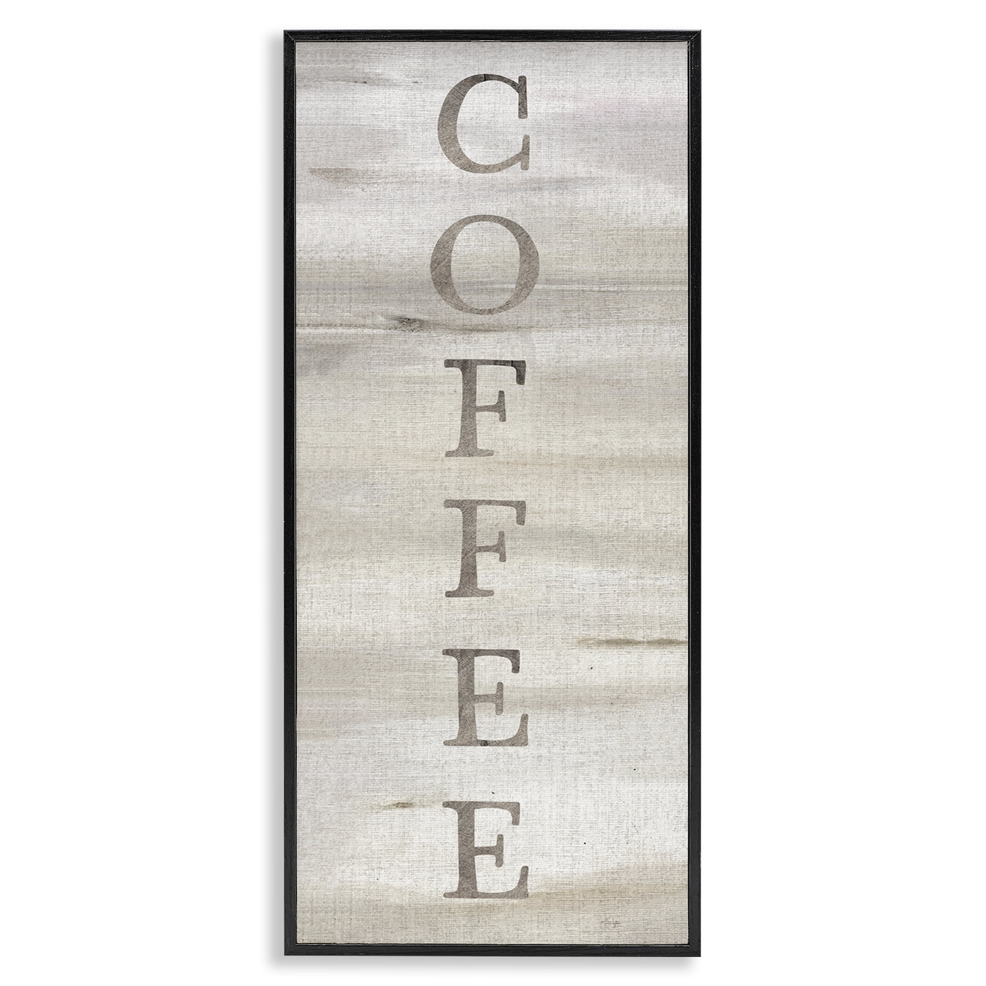 Stupell Industries Rustic Vertical Coffee Food & Beverage Painting Black Framed Art Print Wall Art, 13 x 30