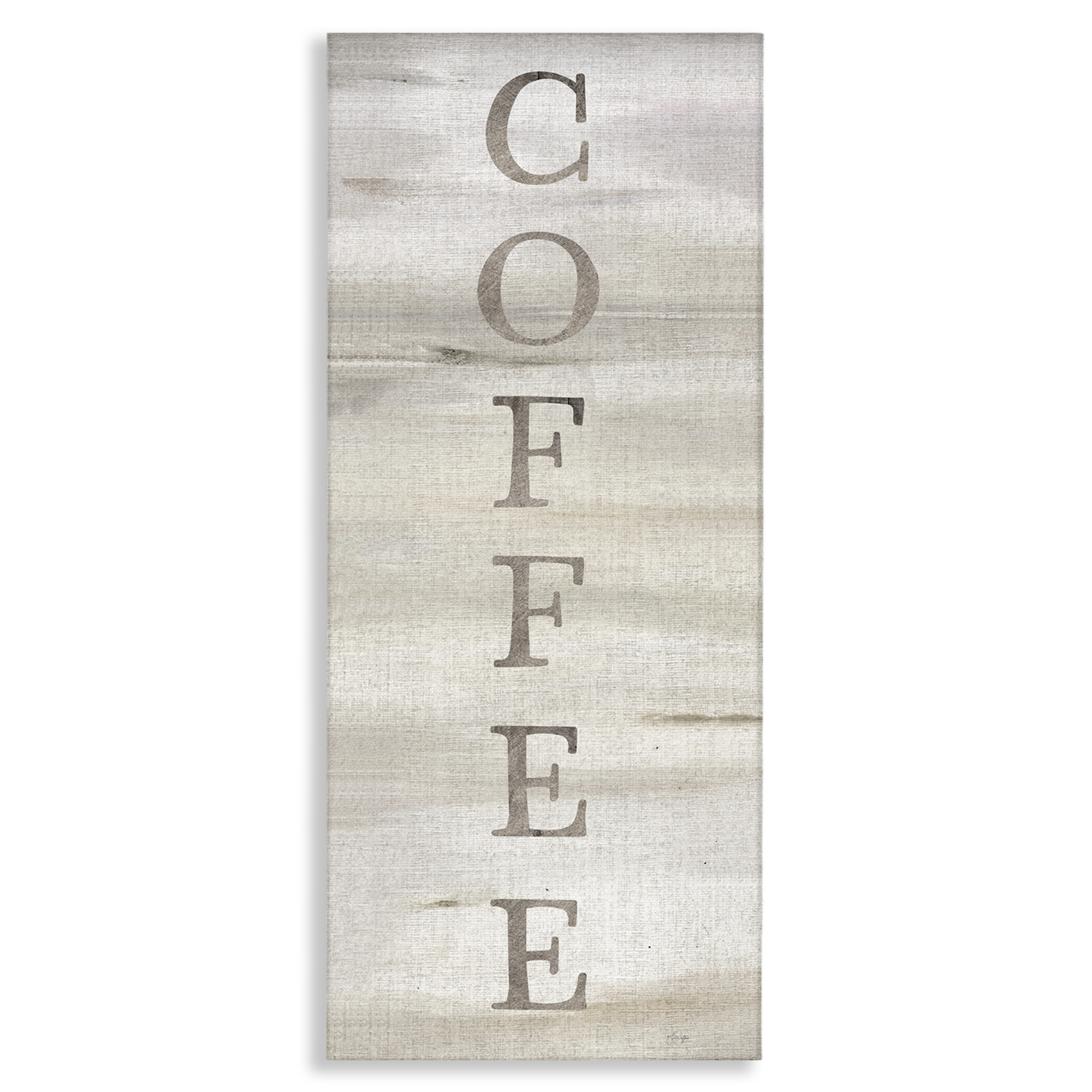 Stupell Industries Rustic Vertical Coffee Food & Beverage Painting Gallery Wrapped Canvas Art Print Wall Art, 13 x 30