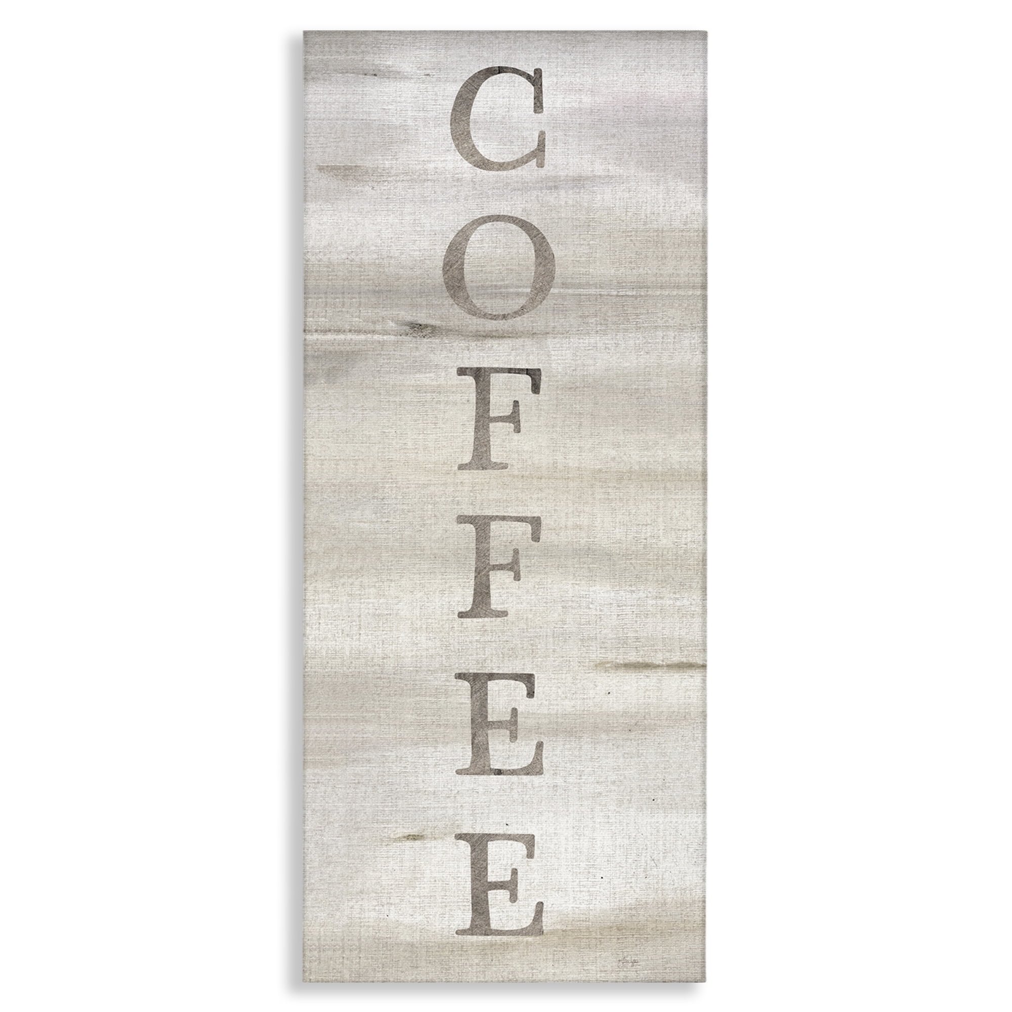 Stupell Industries Rustic Vertical Coffee Food & Beverage Painting Gallery Wrapped Canvas Art Print Wall Art, 17 x 40